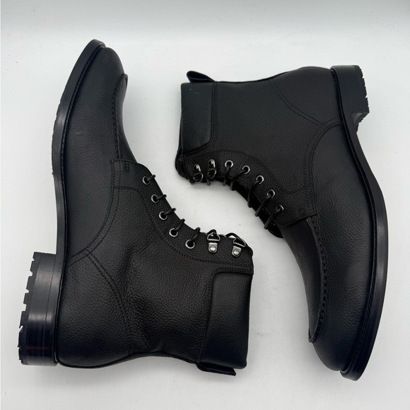 BRAND NEW Gordon Rush Owen Ankle Boots Black Pebbled Leather Apron Toe Size 11 main image 5